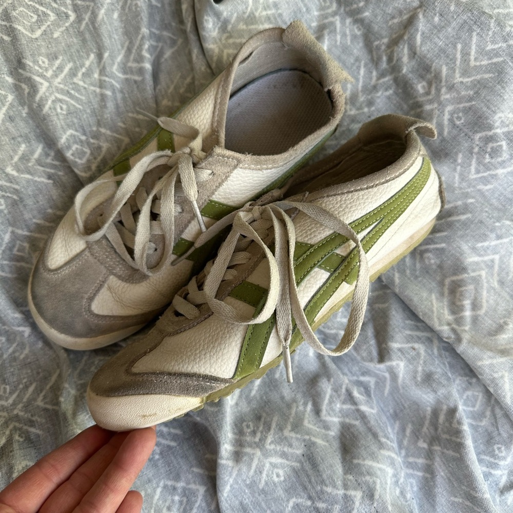 Onitsuka Tiger by Asics Cream and Green Men's Sneakers